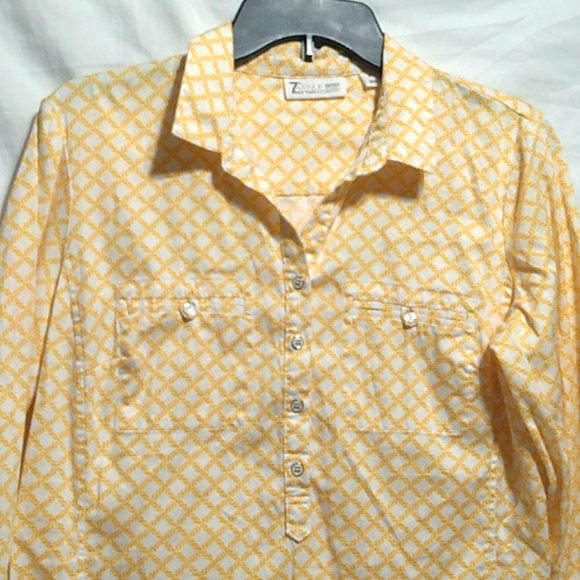 7th Avenue New York & Company Half Button Pull Over Blouse Sz.M - Picture 2 of 12
